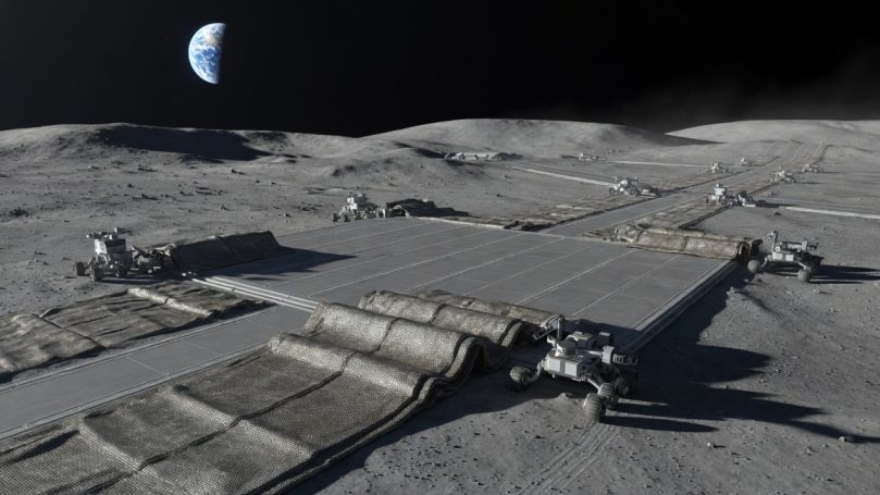Modular Lunar Landing Platforms & Roads Lunar Infrastructure